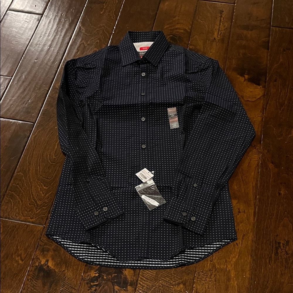 Kenneth Cole Men's Black and White Dot Shirt